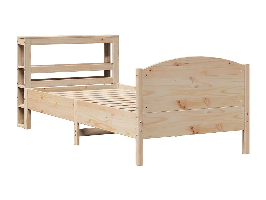 Estructura de cama sin colchón madera maciza de pino 100x200 cm