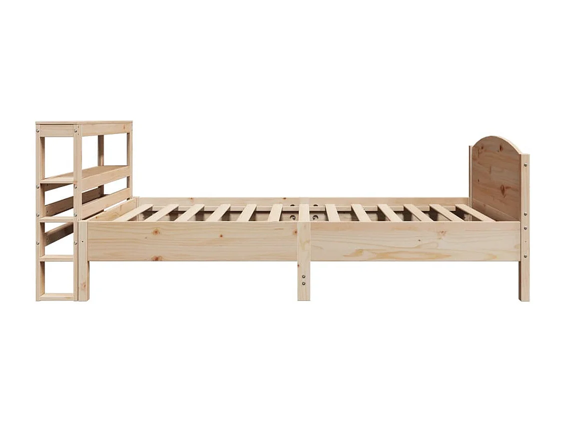 Estructura de cama sin colchón madera maciza de pino 100x200 cm