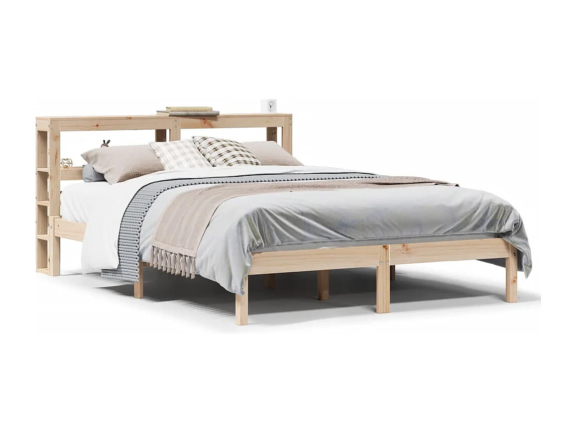Cadre de lit sans matelas 150x200 cm bois de pin massif