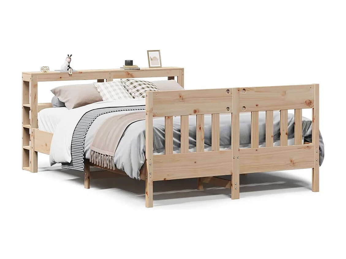 Cadre de lit sans matelas 140x200 cm bois massif de pin