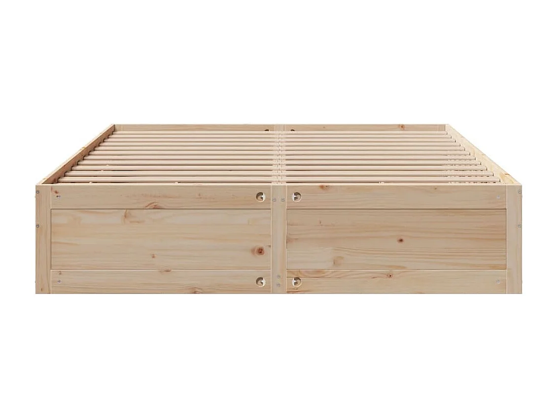 Cama con cajones sin colchón madera maciza de pino 200x200 cm