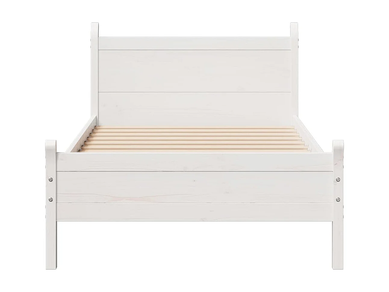 Cama sem colchão 90x190 cm madeira de pinho maciça branco