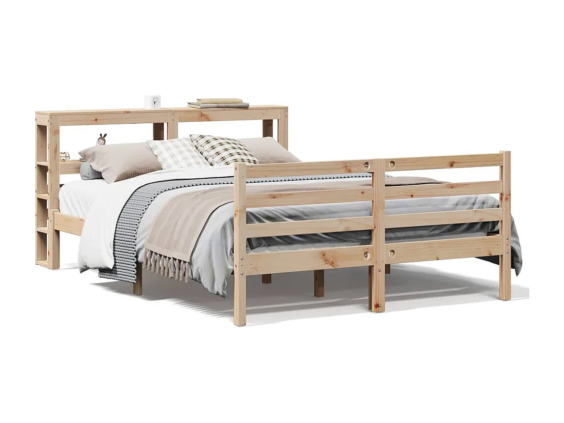 Cadre de lit sans matelas 160x200 cm bois massif de pin