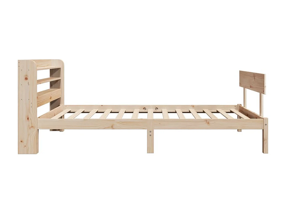 Estructura de cama sin colchón madera maciza de pino 90x200 cm
