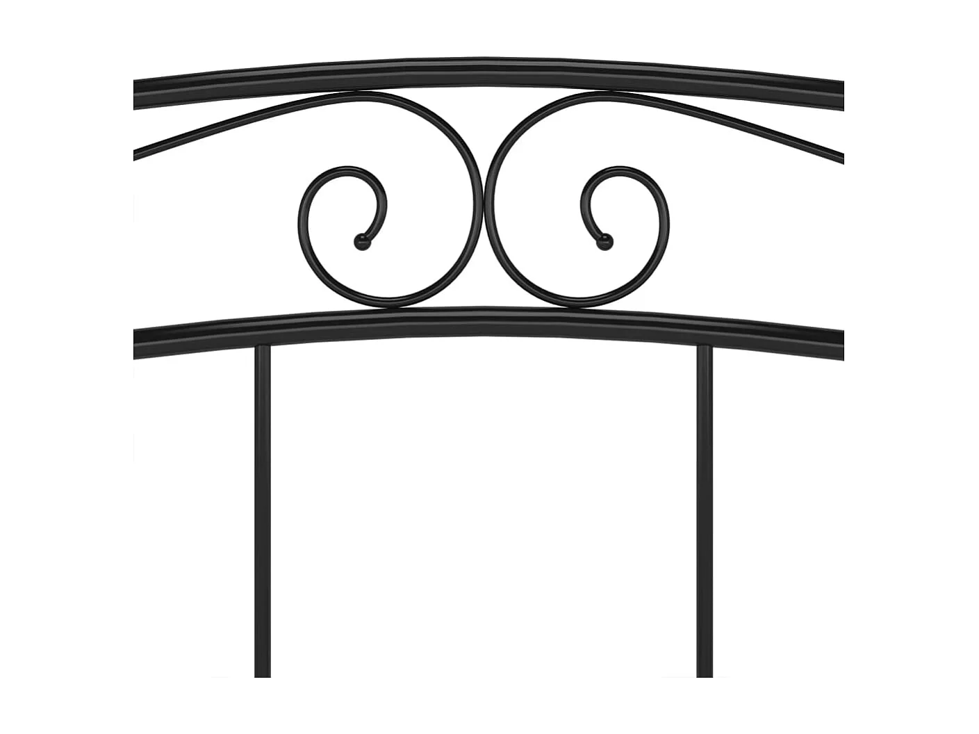 Estrutura de cama 180x200 cm metal preto