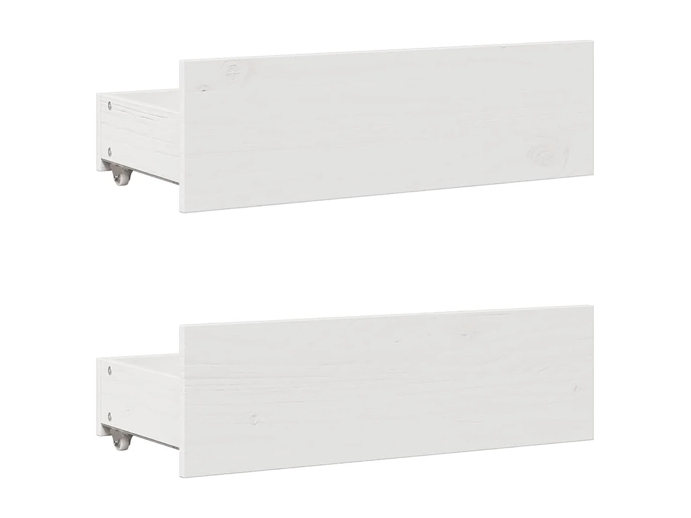 Cama sem colchão com gavetas 150x200 cm pinho maciço branco