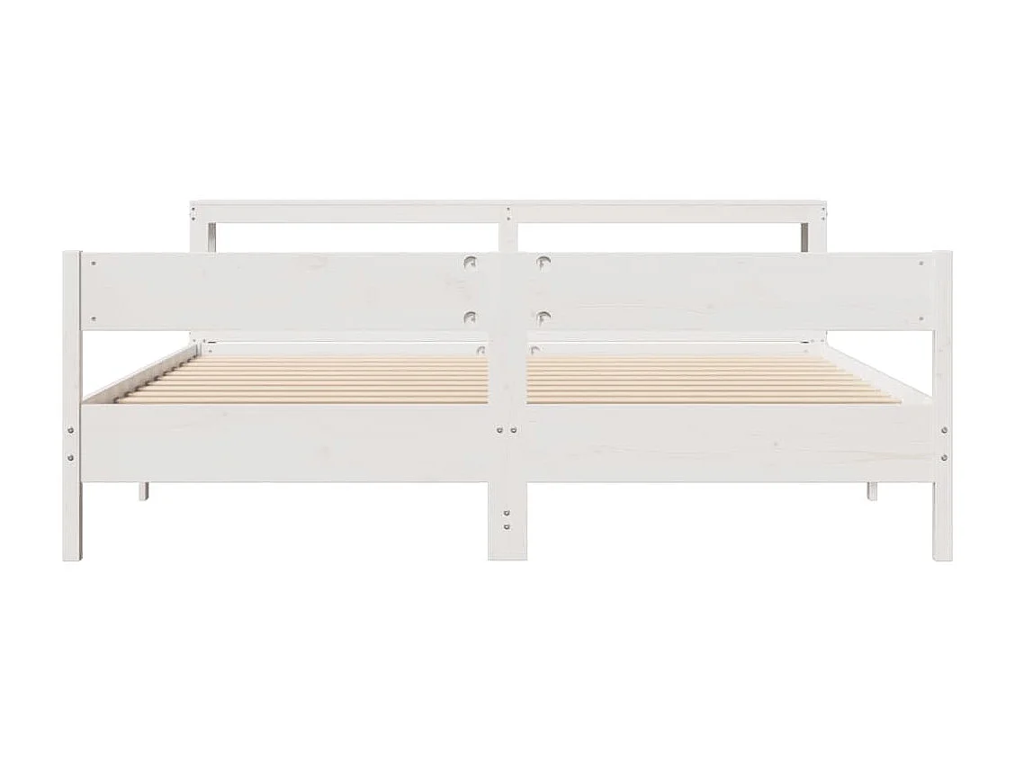 Estructura de cama sin colchón madera maciza blanca 200x200 cm