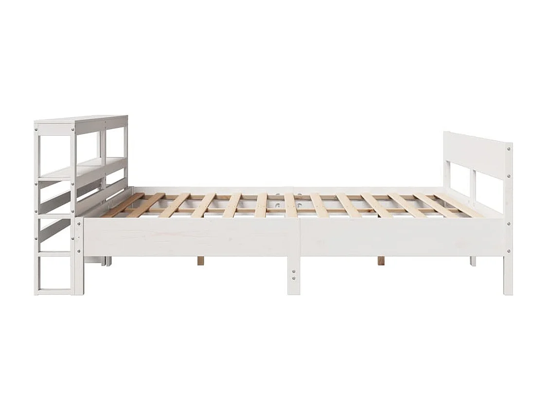 Estructura de cama sin colchón madera maciza blanca 200x200 cm