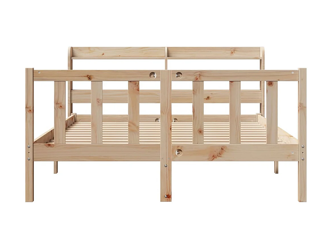 Estructura de cama sin colchón madera de pino maciza 120x200 cm