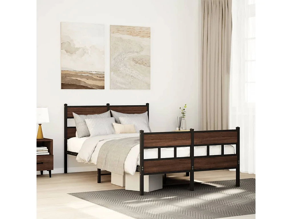 Cama sem colchão com cabeceira e pés 120x190 cm