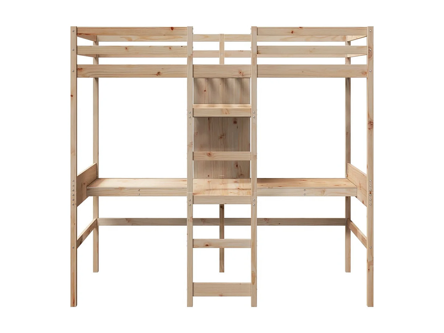 Hoogslaper zonder matras massief grenenhout 75x190 cm