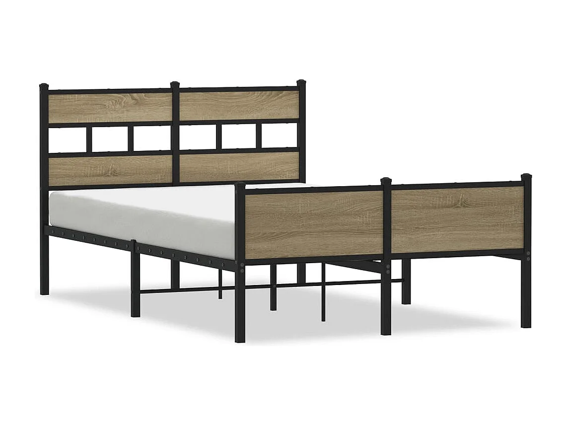 Cadre de lit sans matelas chêne sonoma 120x190 cm