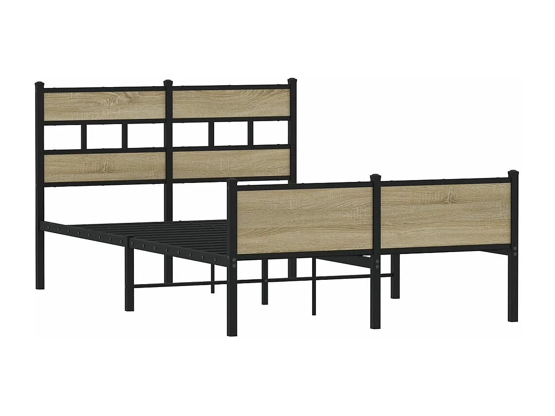 Cadre de lit sans matelas chêne sonoma 120x190 cm