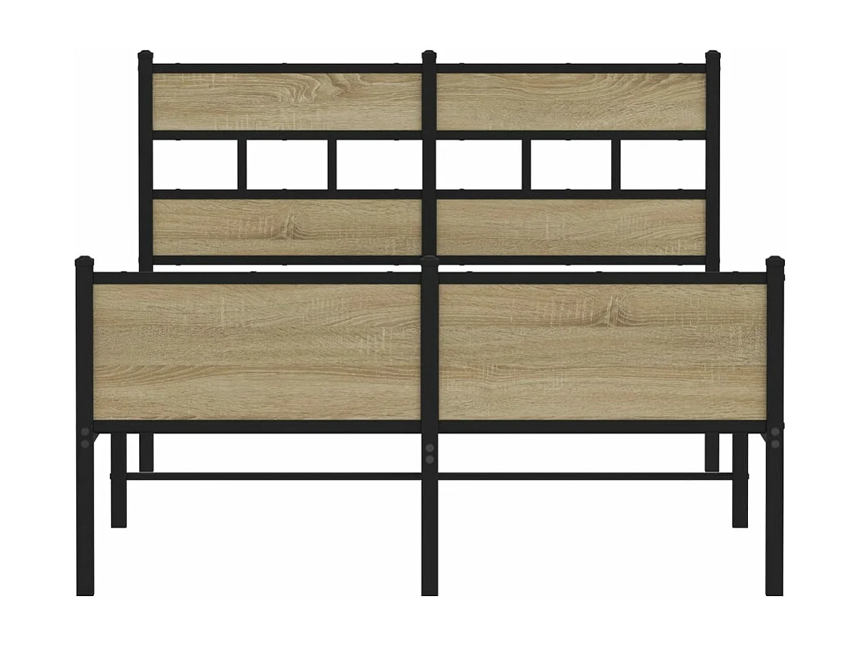 Cadre de lit sans matelas chêne sonoma 120x190 cm