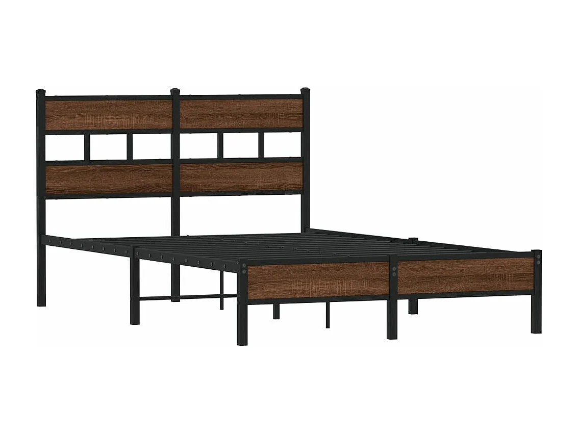 Cadre de lit sans matelas chêne marron 120x190 cm