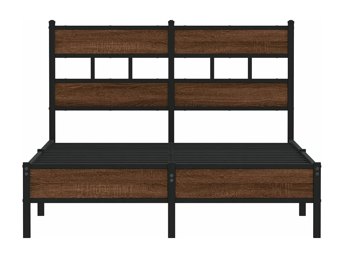 Cadre de lit sans matelas chêne marron 120x190 cm