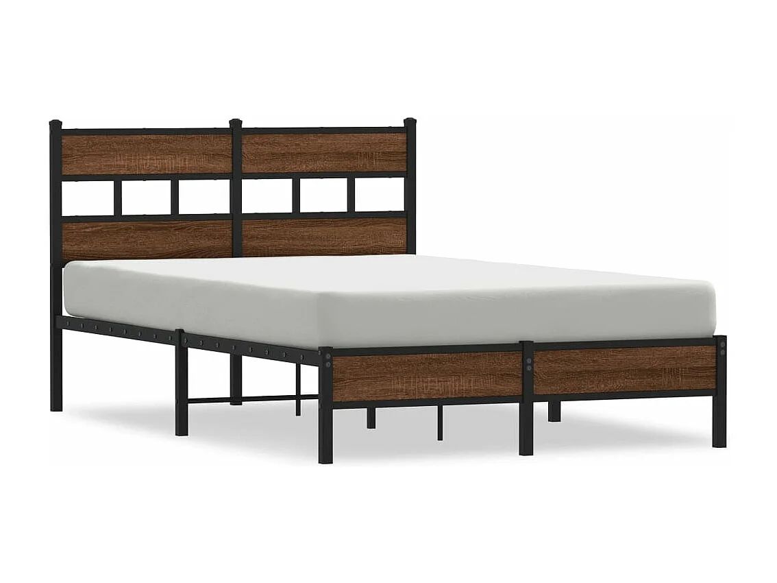 Cadre de lit sans matelas chêne marron 120x190 cm