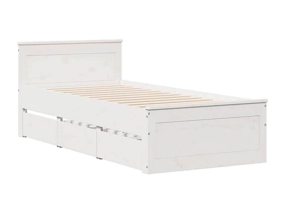 Cadre de lit sans matelas avec tête de lit 90x190 cm pin massif