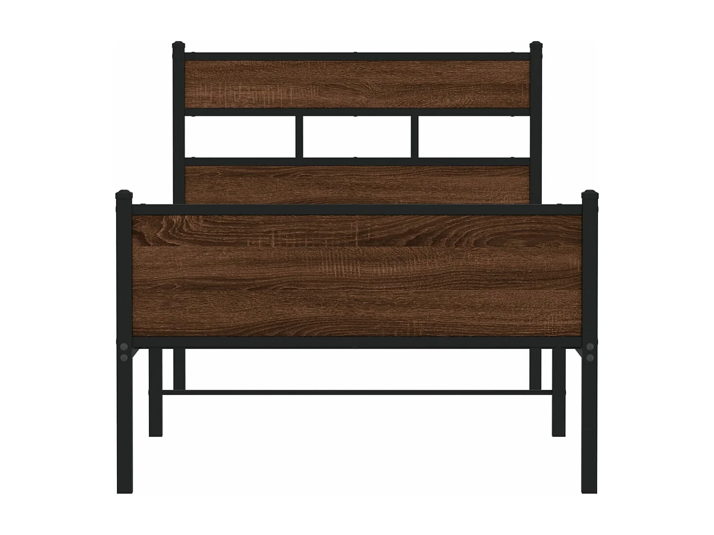 Cadre de lit sans matelas chêne marron 100x190 cm