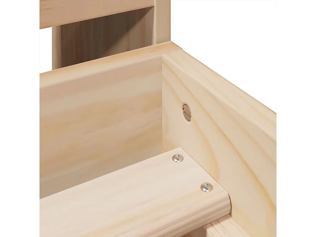 Estructura de cama sin colchón madera maciza de pino 90x190 cm