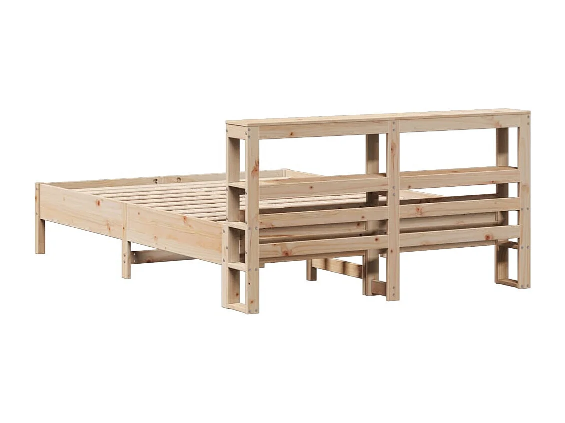 Cadre de lit sans matelas 150x200 cm bois de pin massif
