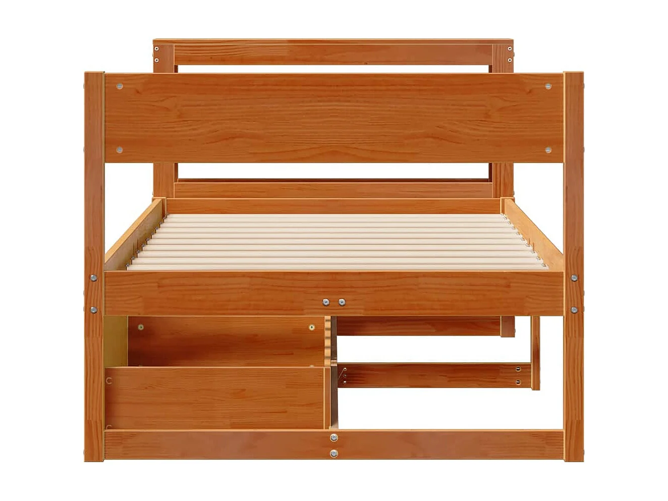 Estructura de cama sin colchón madera maciza marrón 90x190 cm