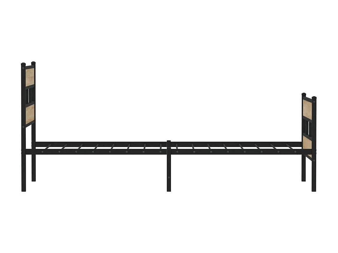 Estructura de cama sin colchón metal roble Sonoma 80x200 cm