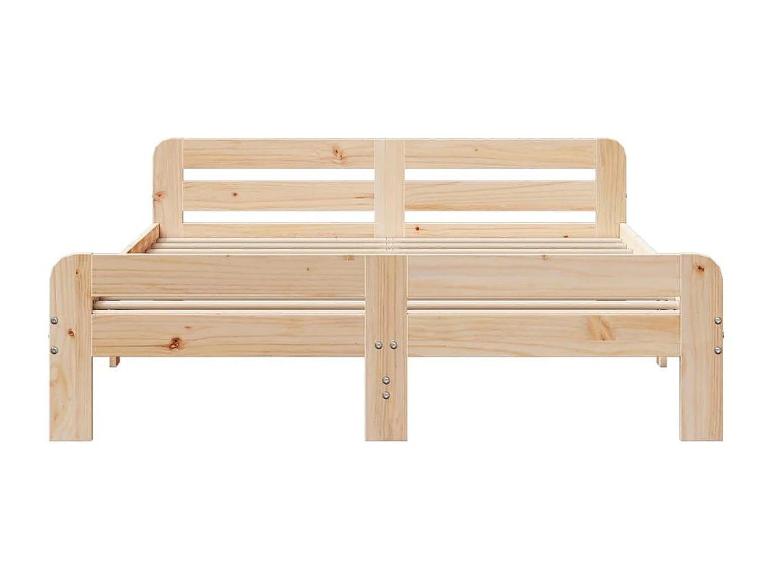 Estructura de cama sin colchón madera de pino blanco 150x200 cm