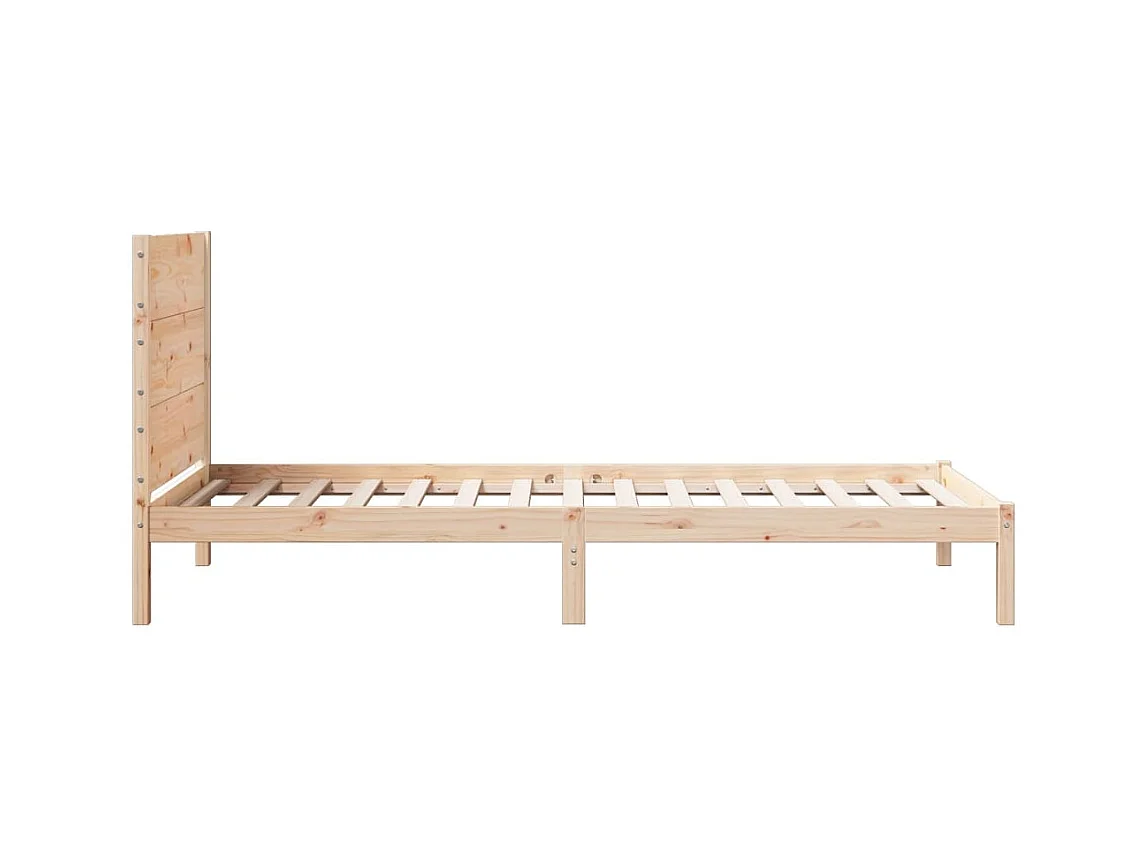 Cadre de lit extra long sans matelas 100x220 cm bois massif