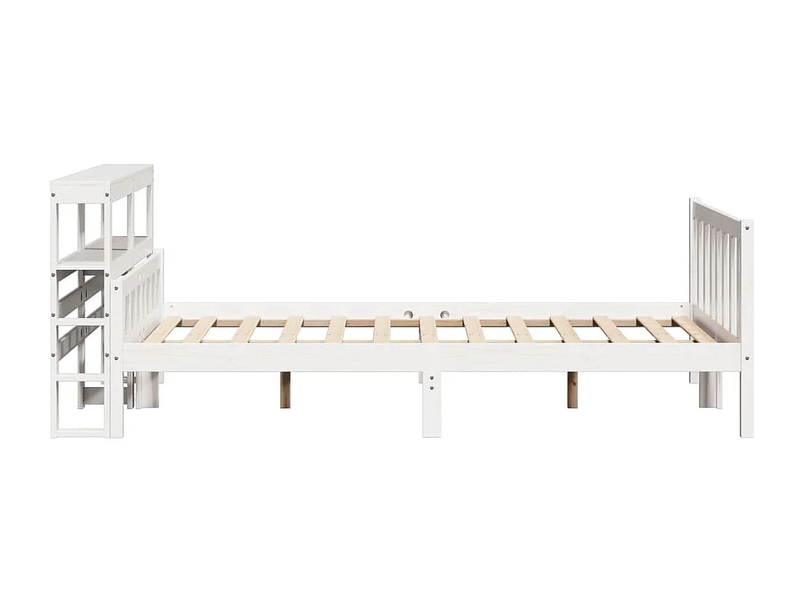 Estructura de cama sin colchón madera de pino blanca 150x200 cm