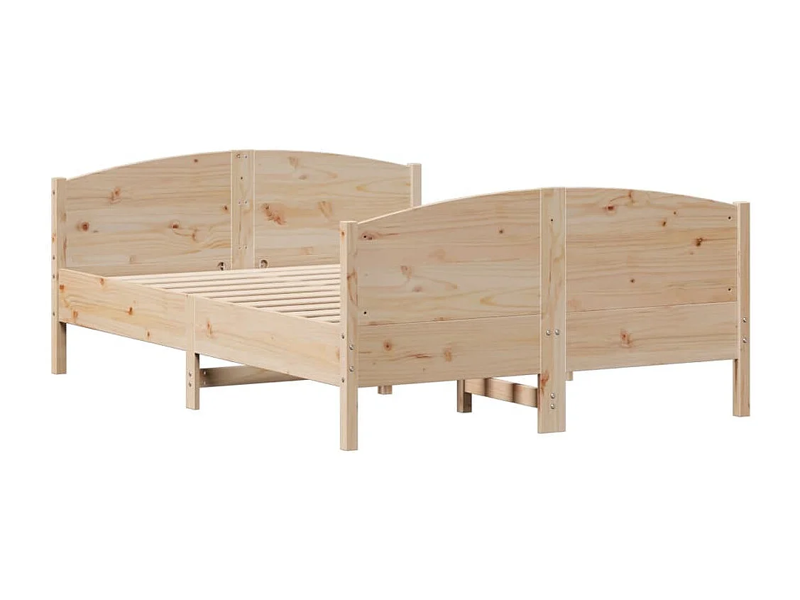 Cadre de lit sans matelas 140x190 cm bois de pin massif