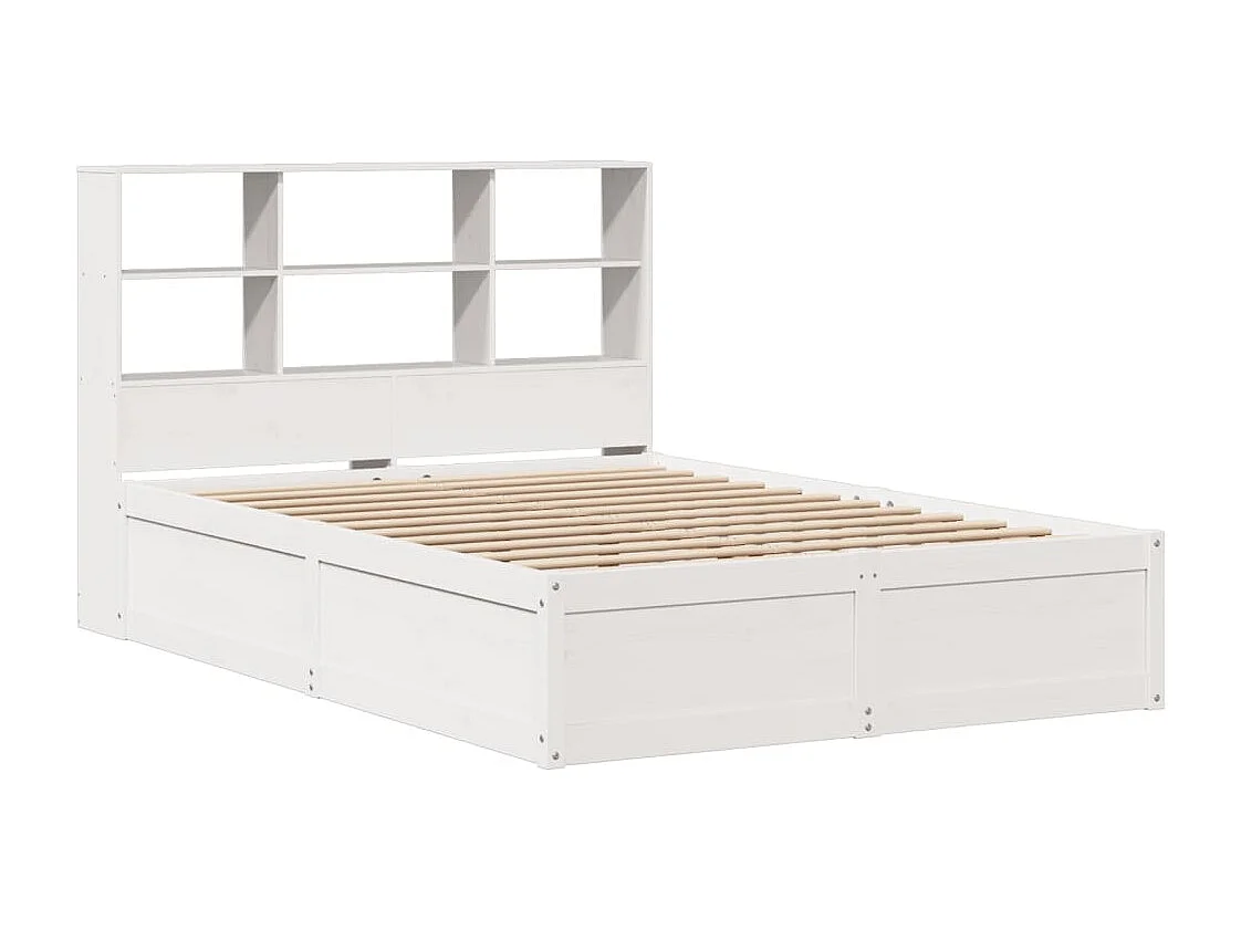 Cadre de lit sans matelas blanc 120x190 cm bois de pin massif