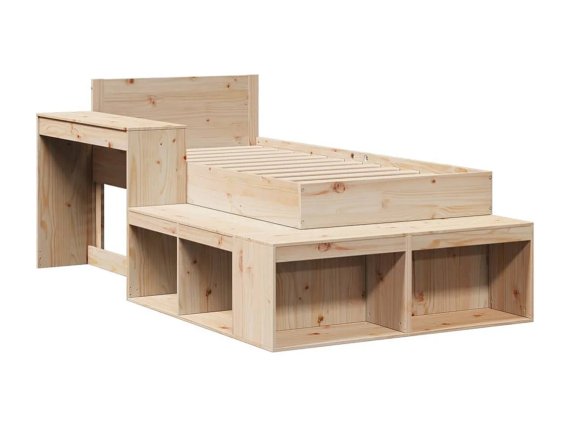 Cadre de lit sans matelas 90x200 cm bois de pin massif