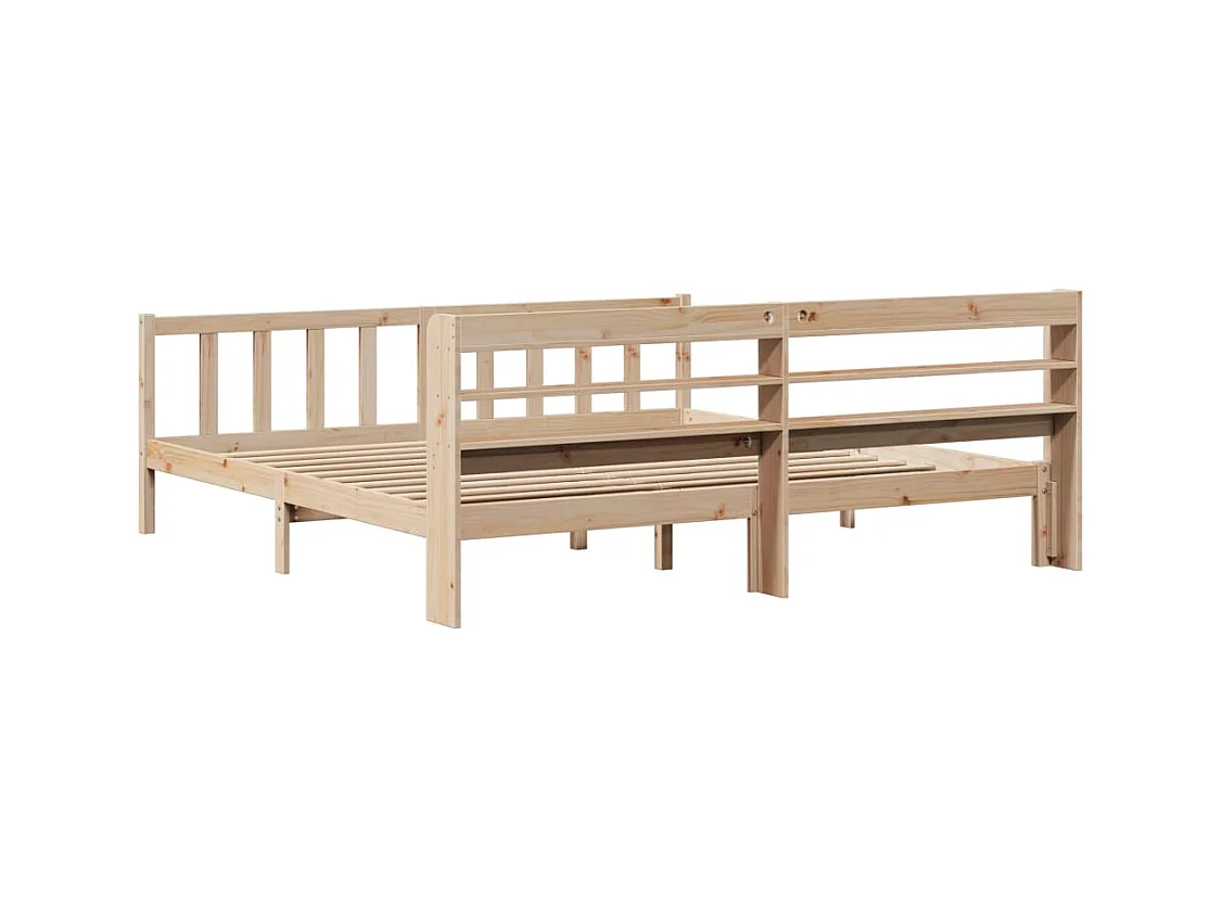 Cadre de lit sans matelas 180x200 cm bois massif de pin