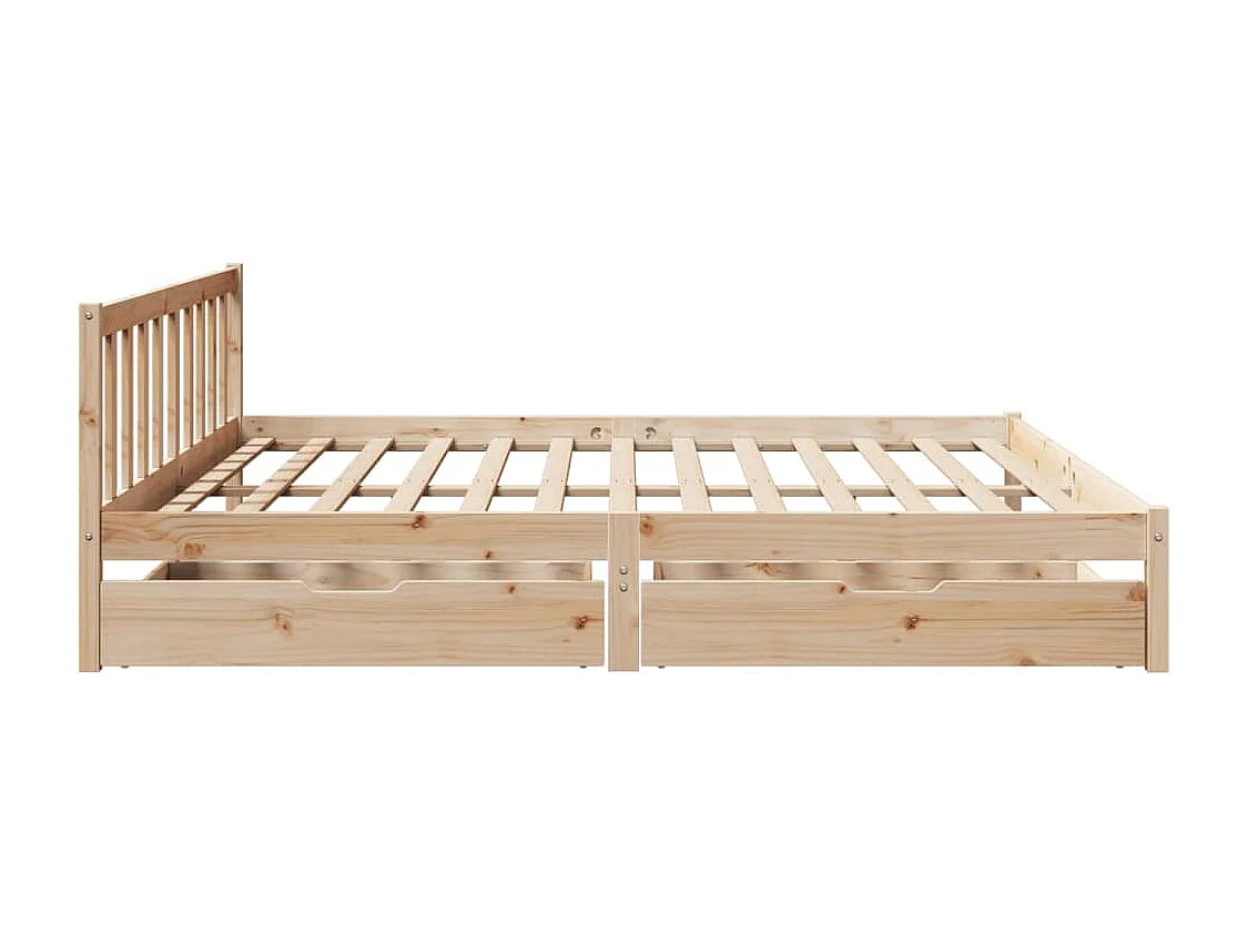 Cadre de lit sans matelas 200x200 cm bois massif de pin