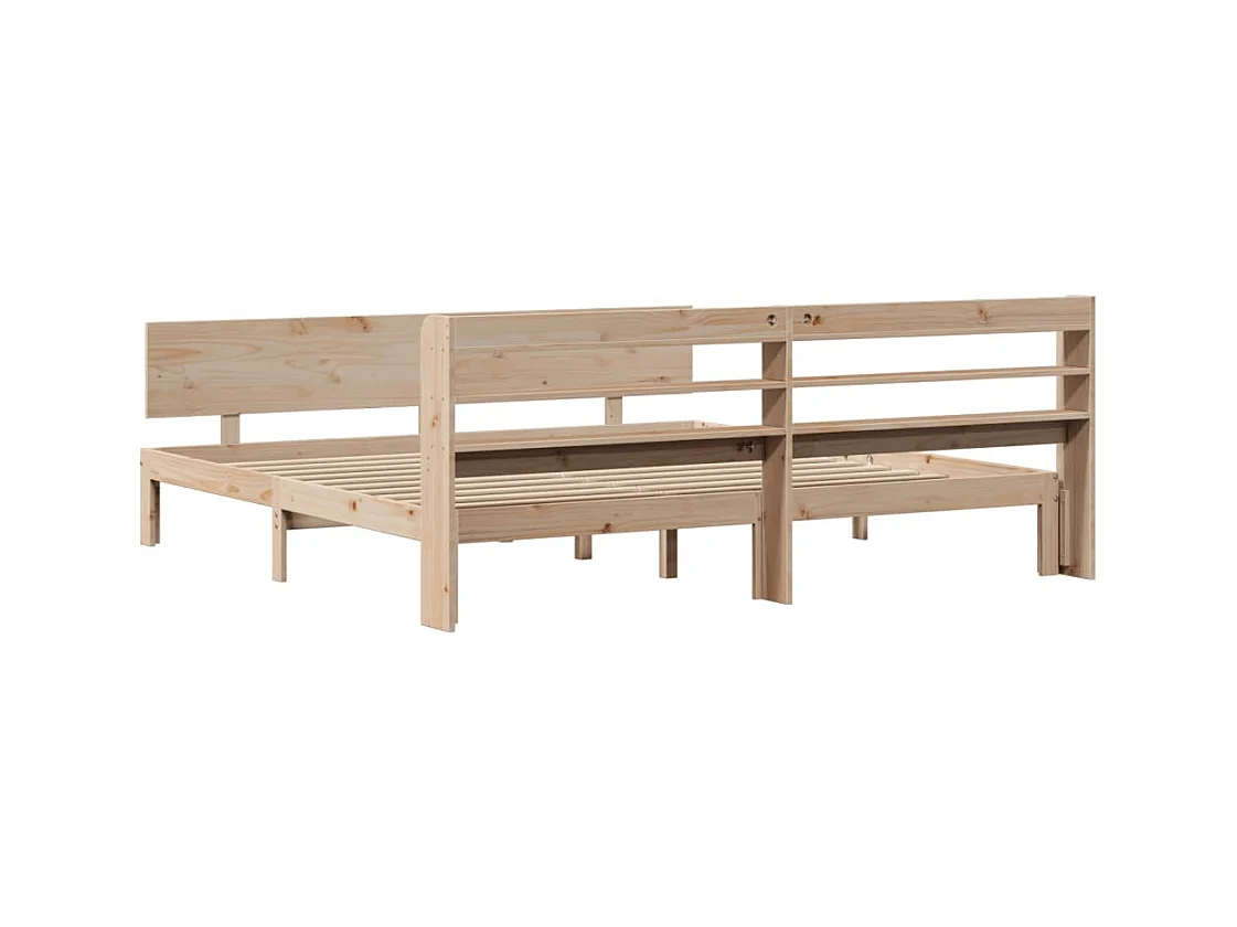 Cadre de lit avec tête de lit 180x200 cm bois de pin massif