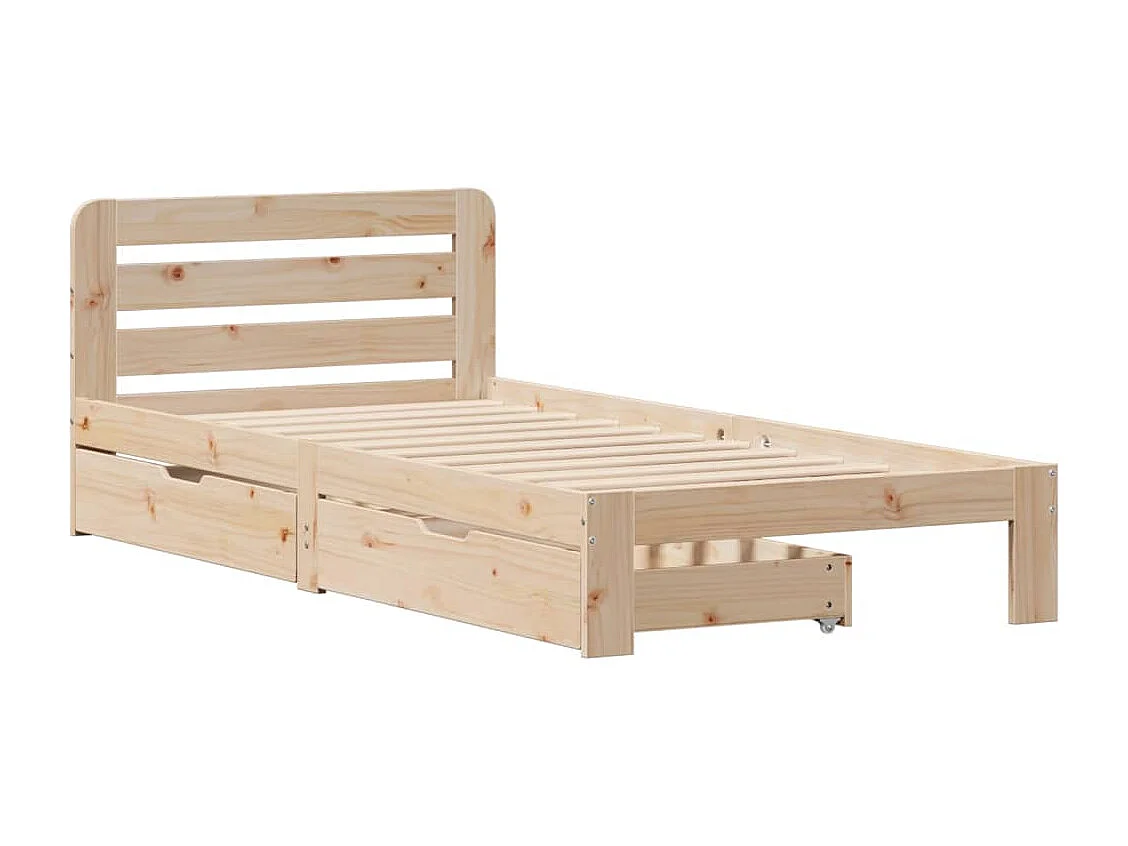 Cama sem colchão 90x200 cm madeira de pinho maciça