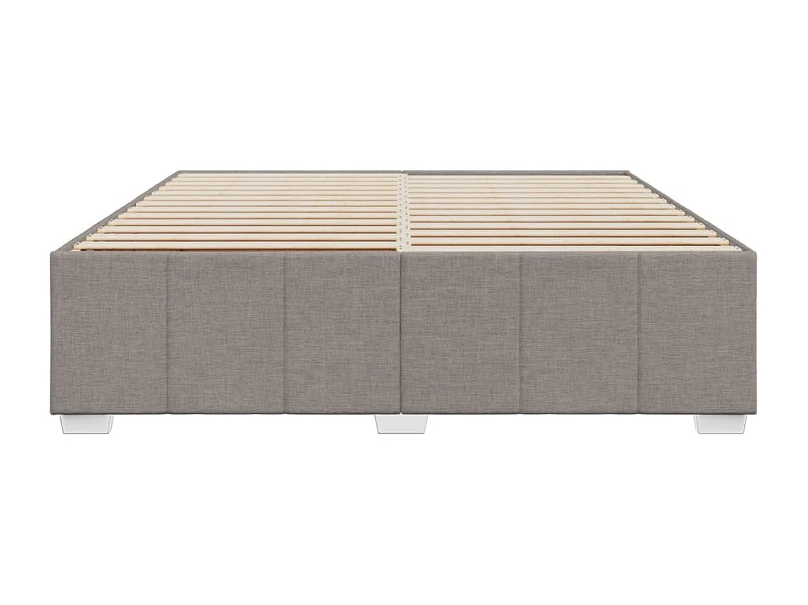 Cama sin colchón tela gris taupe 200x200 cm