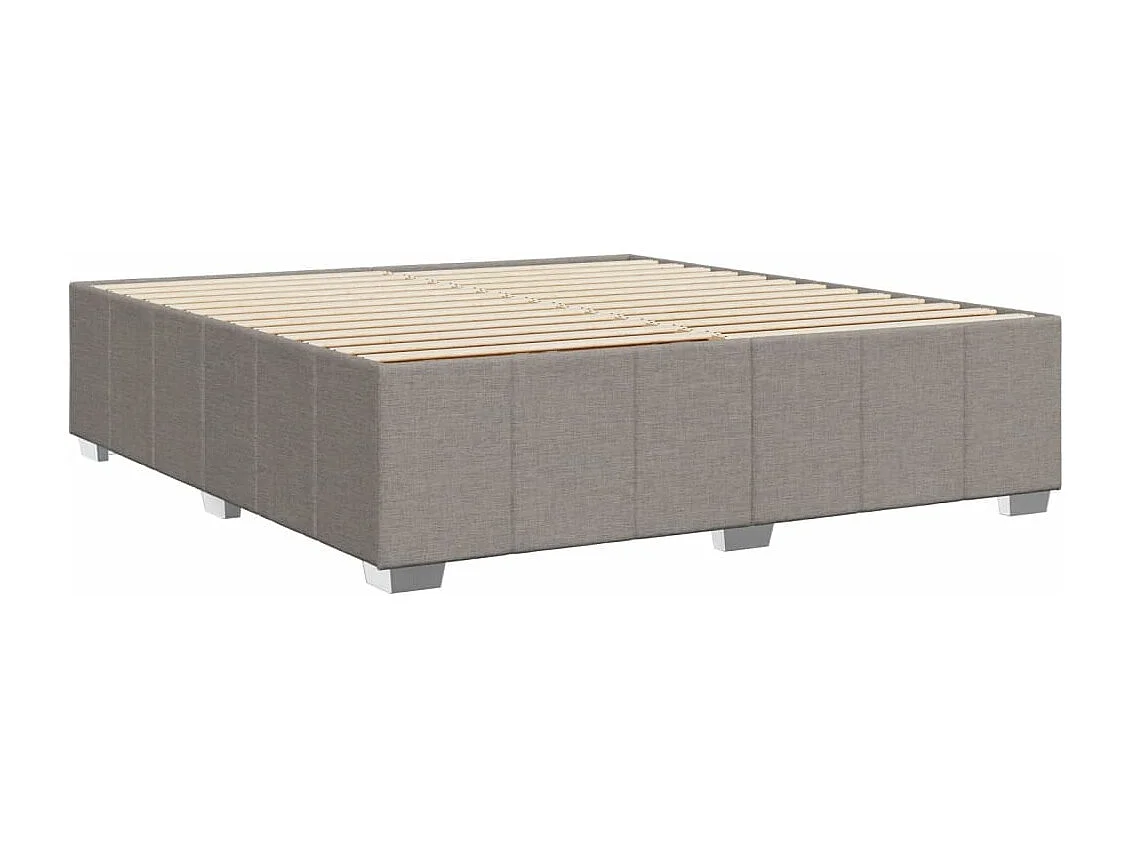 Cama sin colchón tela gris taupe 200x200 cm