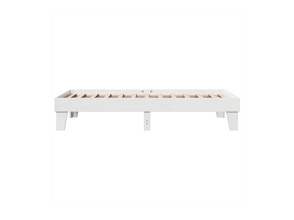 Cadre de lit sans matelas blanc 100x200 cm bois de pin massif