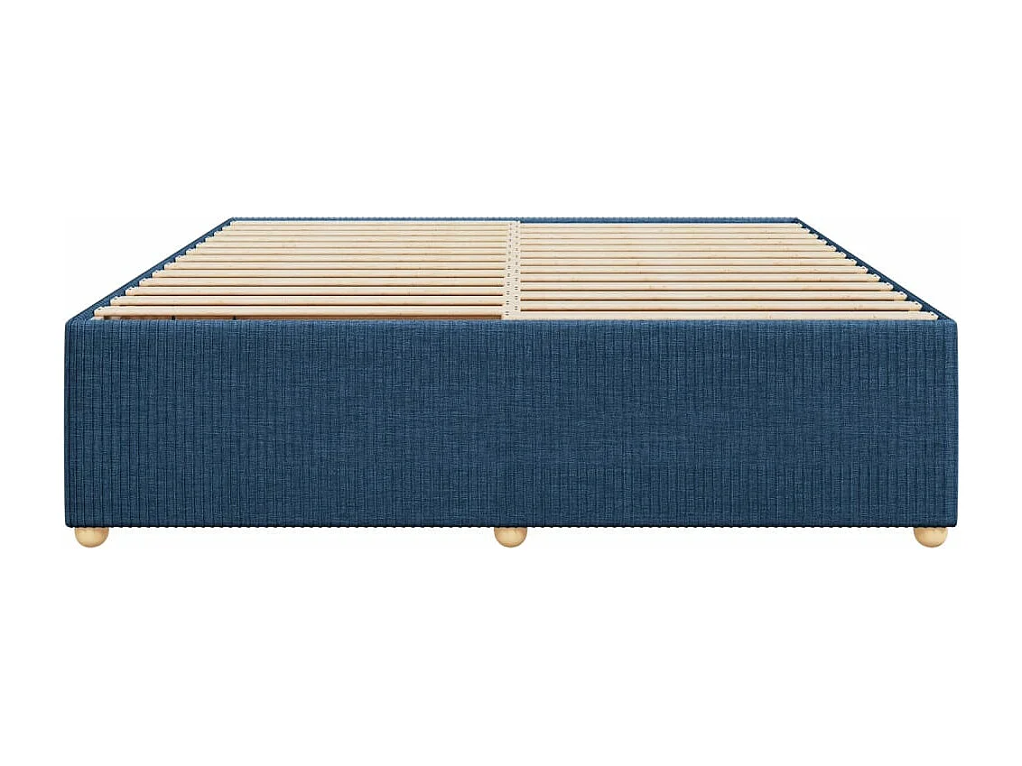 Cadre de lit sans matelas bleu 180x200 cm tissu