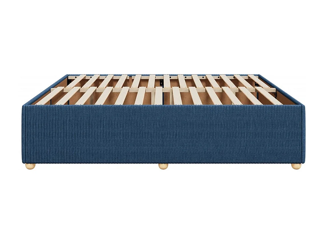 Estrutura de cama sem colchão 180x200 cm tecido azul