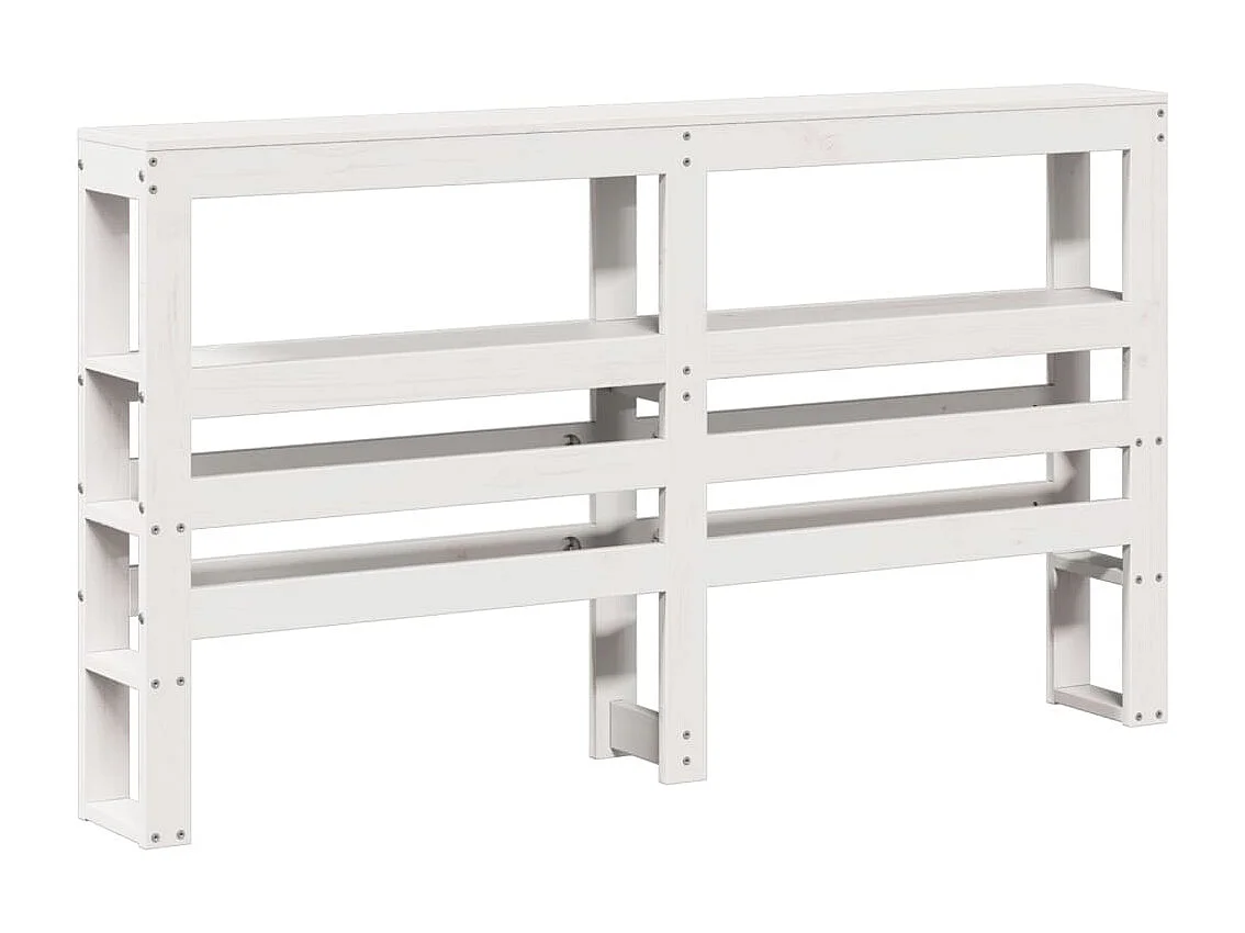 Cadre de lit sans matelas blanc 160x200 cm bois de pin massif