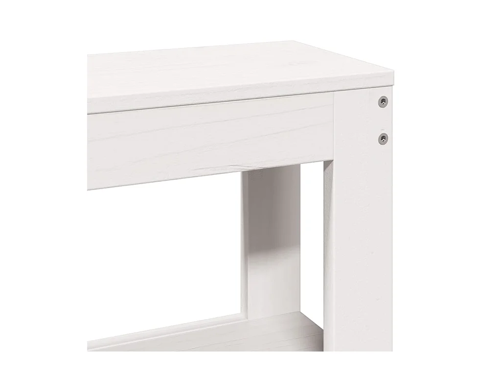 Cama sem colchão 160x200 cm madeira de pinho maciça branco