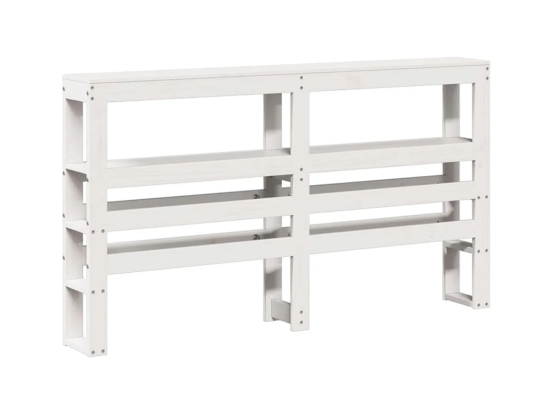 Cama sem colchão 160x200 cm madeira de pinho maciça branco