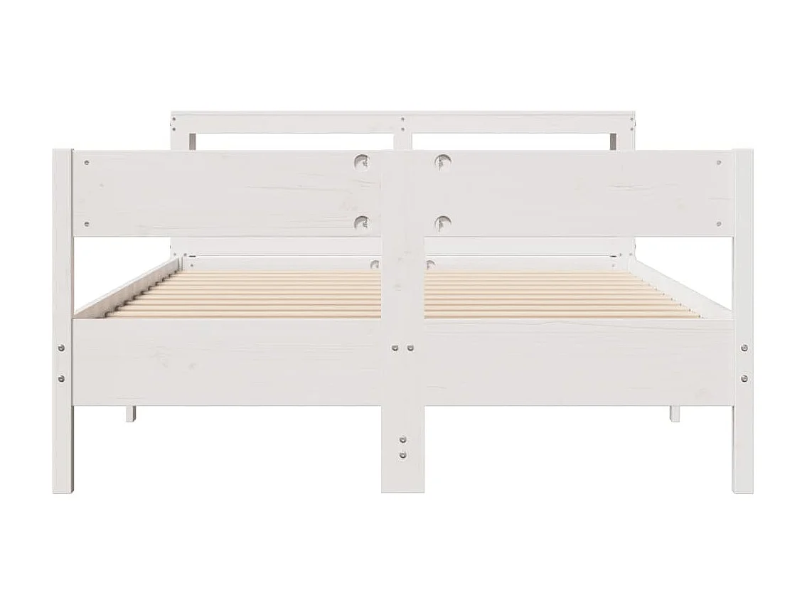 Estructura de cama sin colchón madera maciza de pino 160x200 cm
