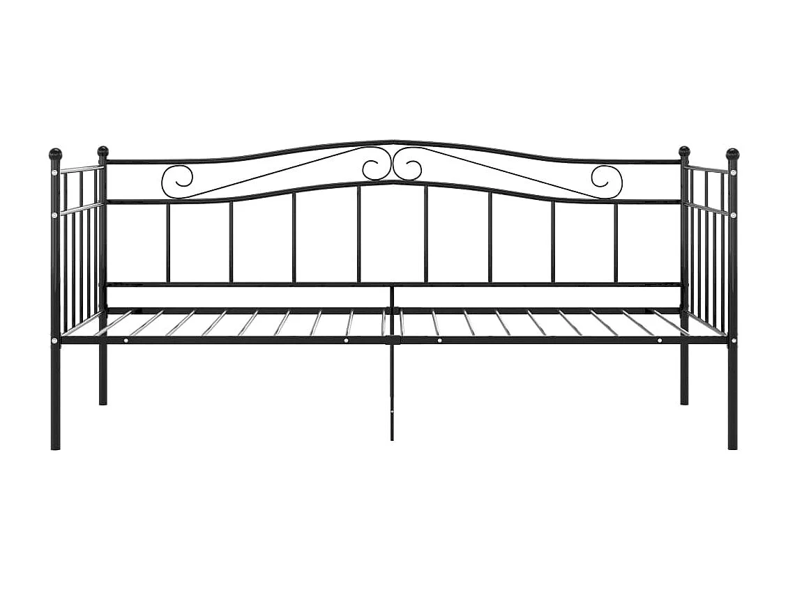 Sofá-cama 90x200 cm metal preto