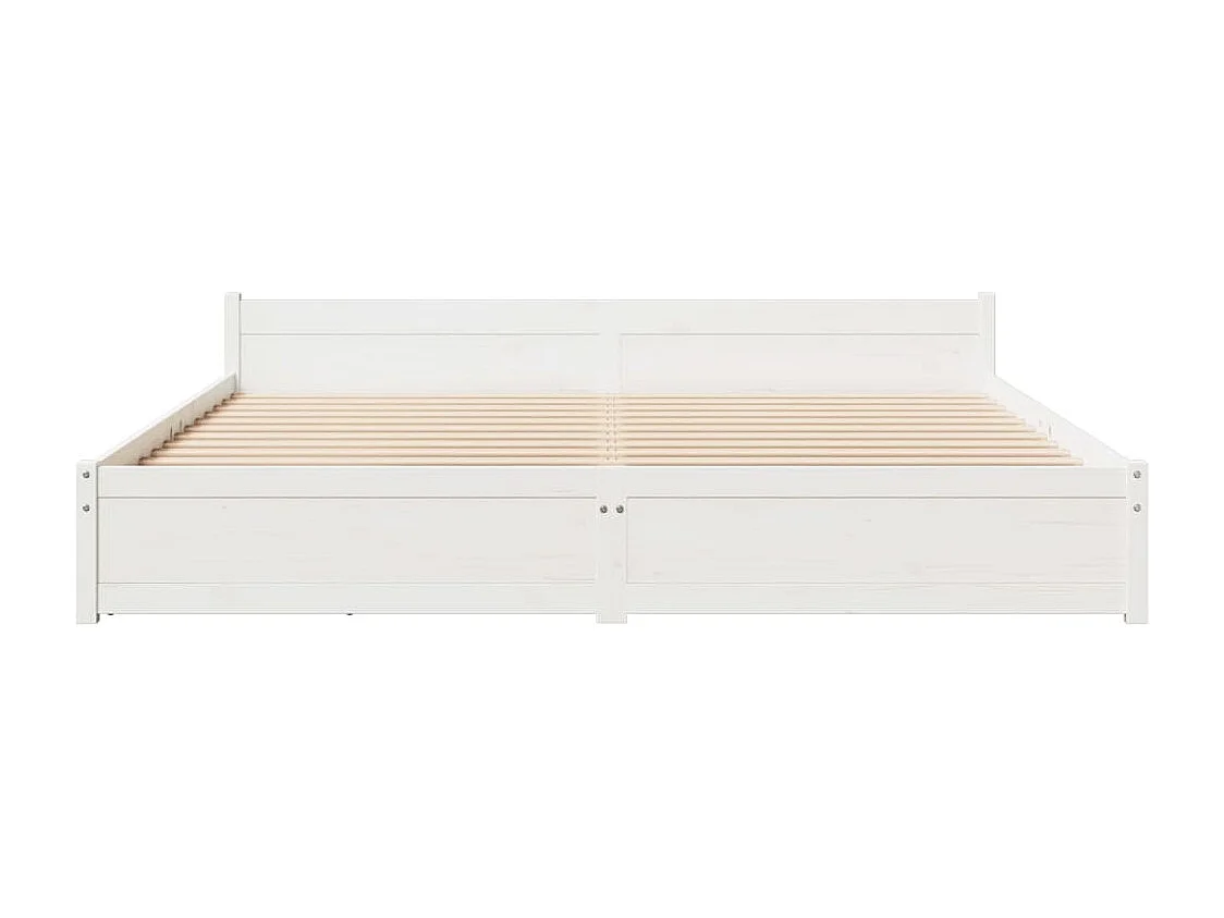 Estructura de cama sin colchón madera maciza blanca 200x200 cm