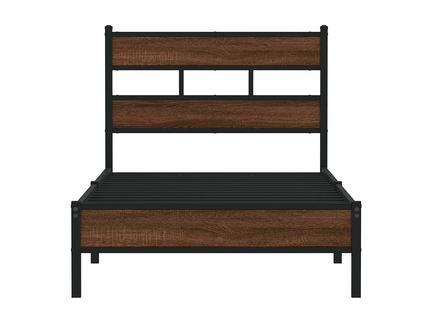 Estructura de cama sin colchón madera marrón roble 90x190 cm