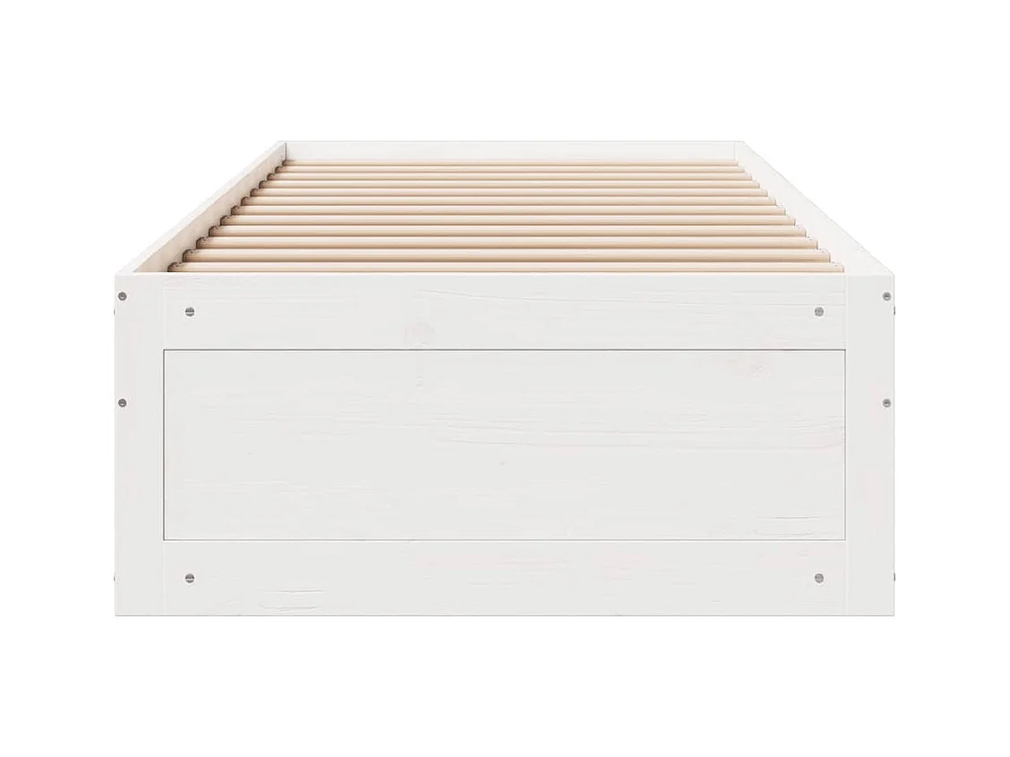 Cama sin colchón con cajones madera de pino blanco 90x200 cm